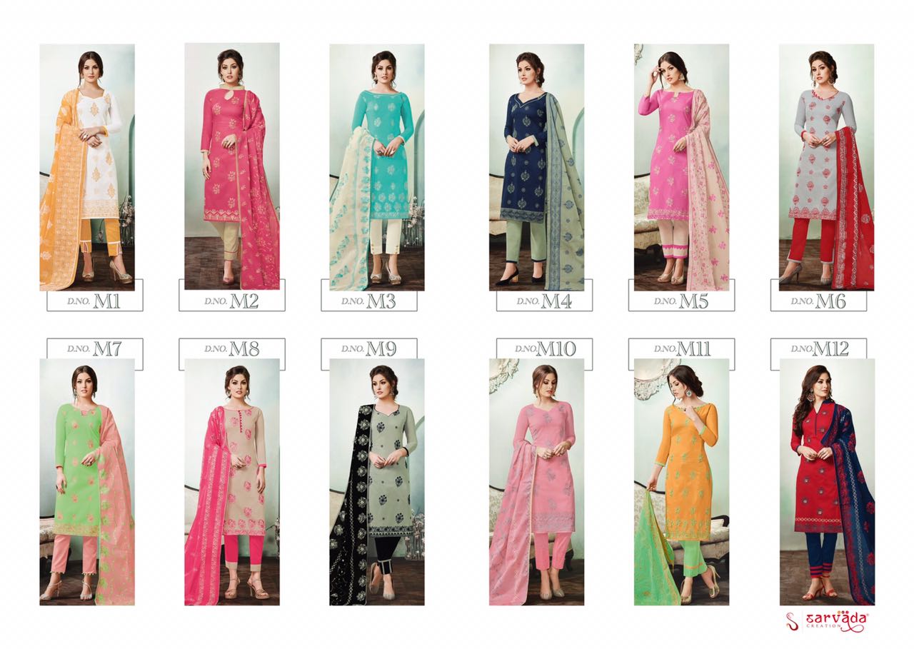Sarvada creation presenting mULMUL beautiful casual wear collection of salwar kameez