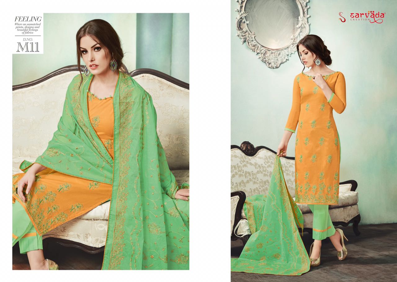 Sarvada creation presenting mULMUL beautiful casual wear collection of salwar kameez