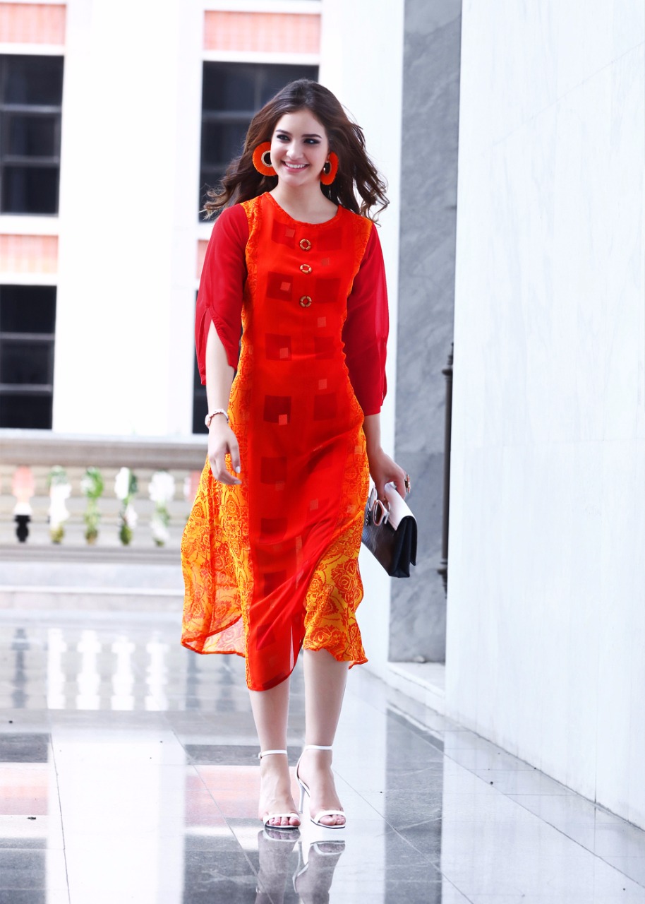 Seriema presenting kumb shine concept of both traditional with western style kurtis collection