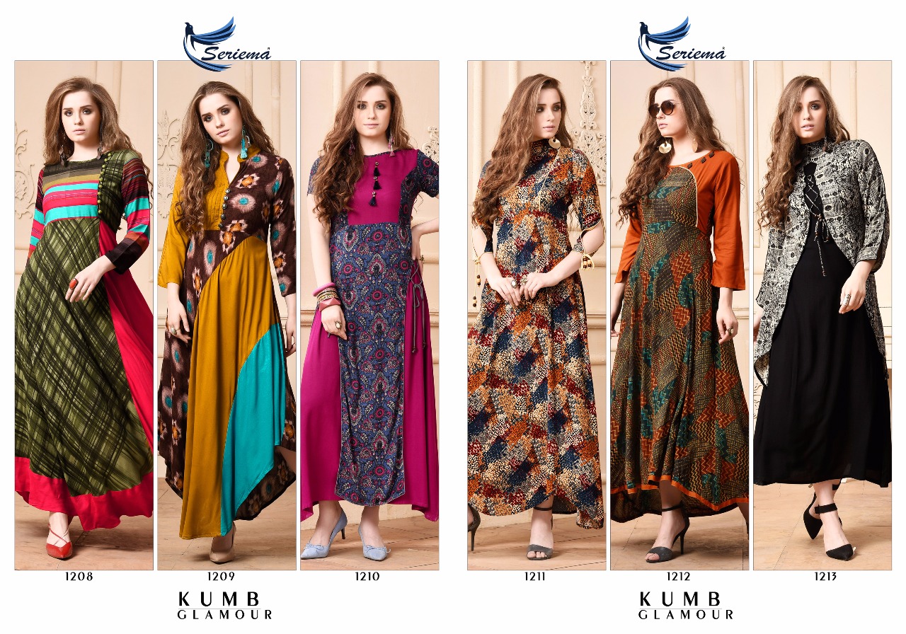 Seriema presents kumb glamour casual stylish wear kurtis concept