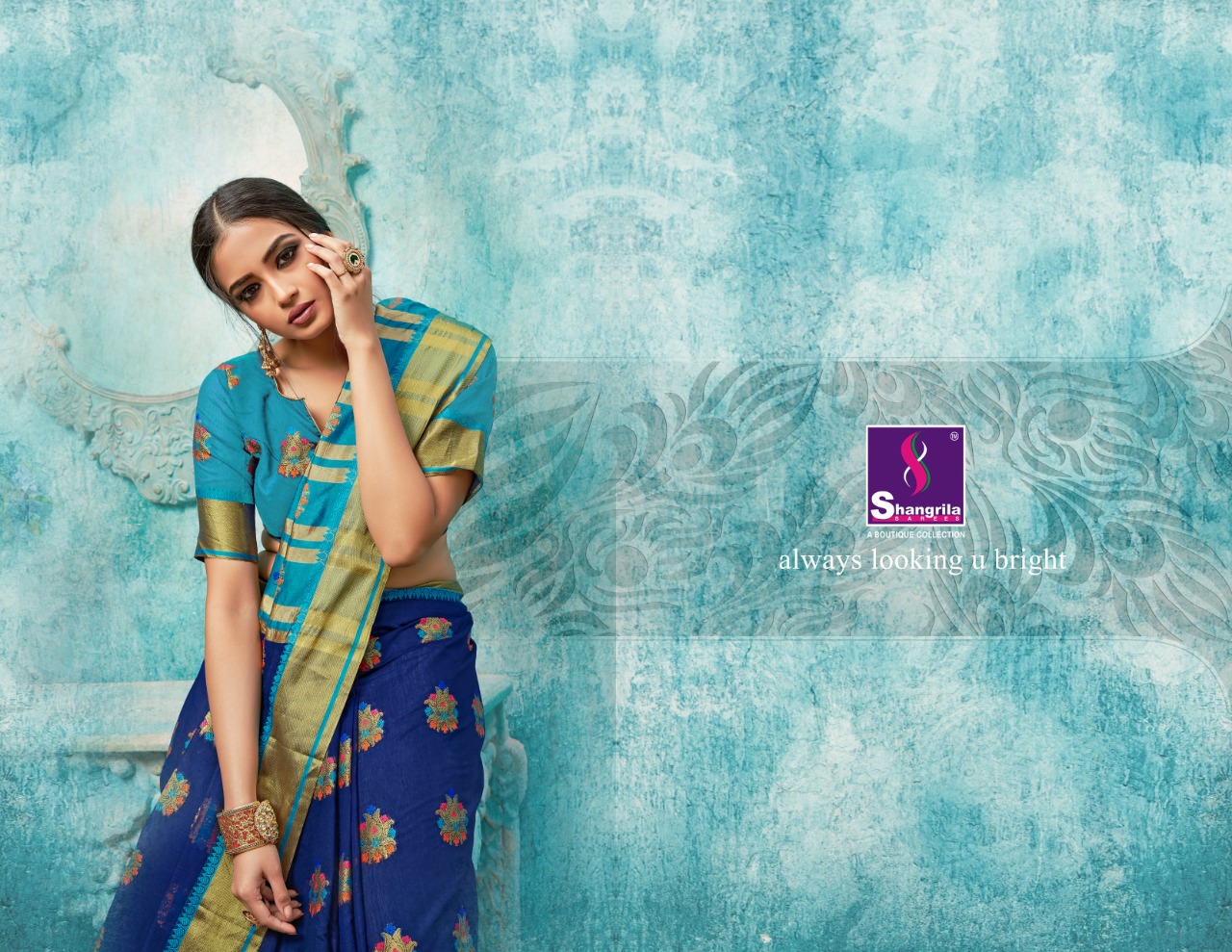 Shangrila Presenting arisha silk casual silk with meenakari weaving sarees collection