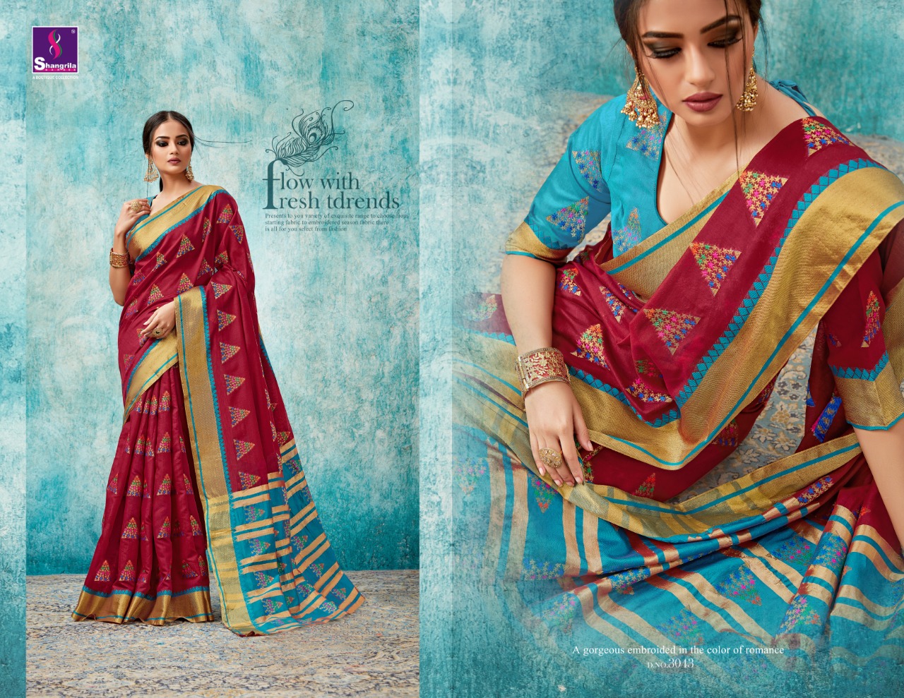 Shangrila Presenting arisha silk casual silk with meenakari weaving sarees collection