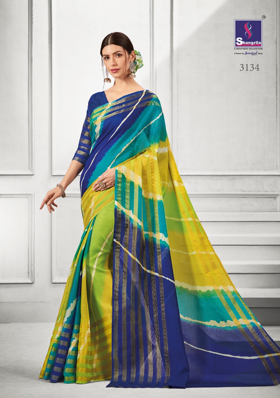 Shangrila Presenting rang utsav vol 3 casual Traditional Cotton printed sarees collection