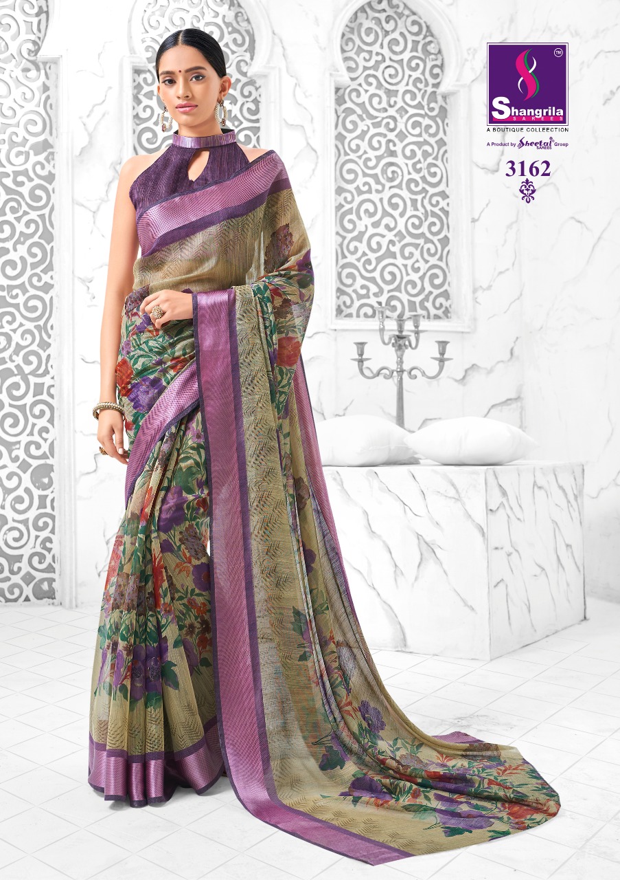 Shangrila presents meenakhsi cotton rich look linen cotton casual sarees collection