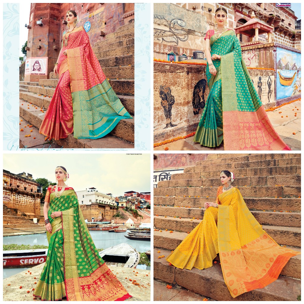 Shangrila presents rich look weaving trend exclusive collection Of sarees