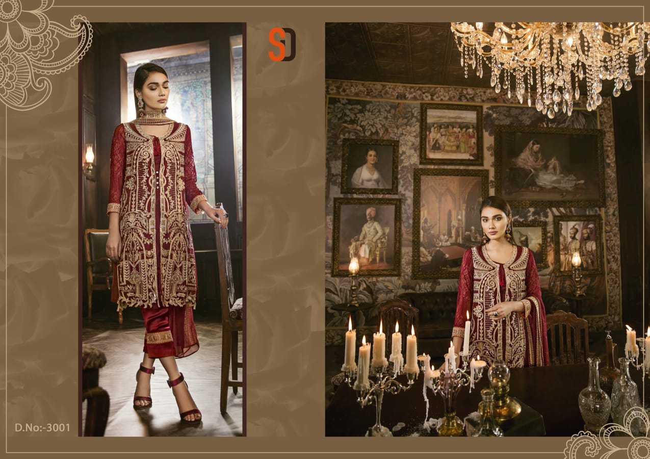 Shraddha designer Presenting honey waqar vol 3 party wear stylish collection of salwar kameez