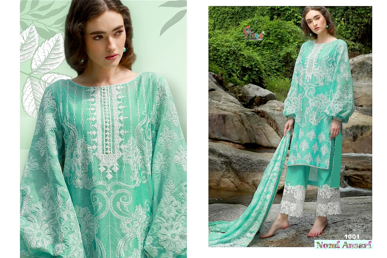 Shree Fabs presents nomi ansari stylish semi casual salwar kameez collection