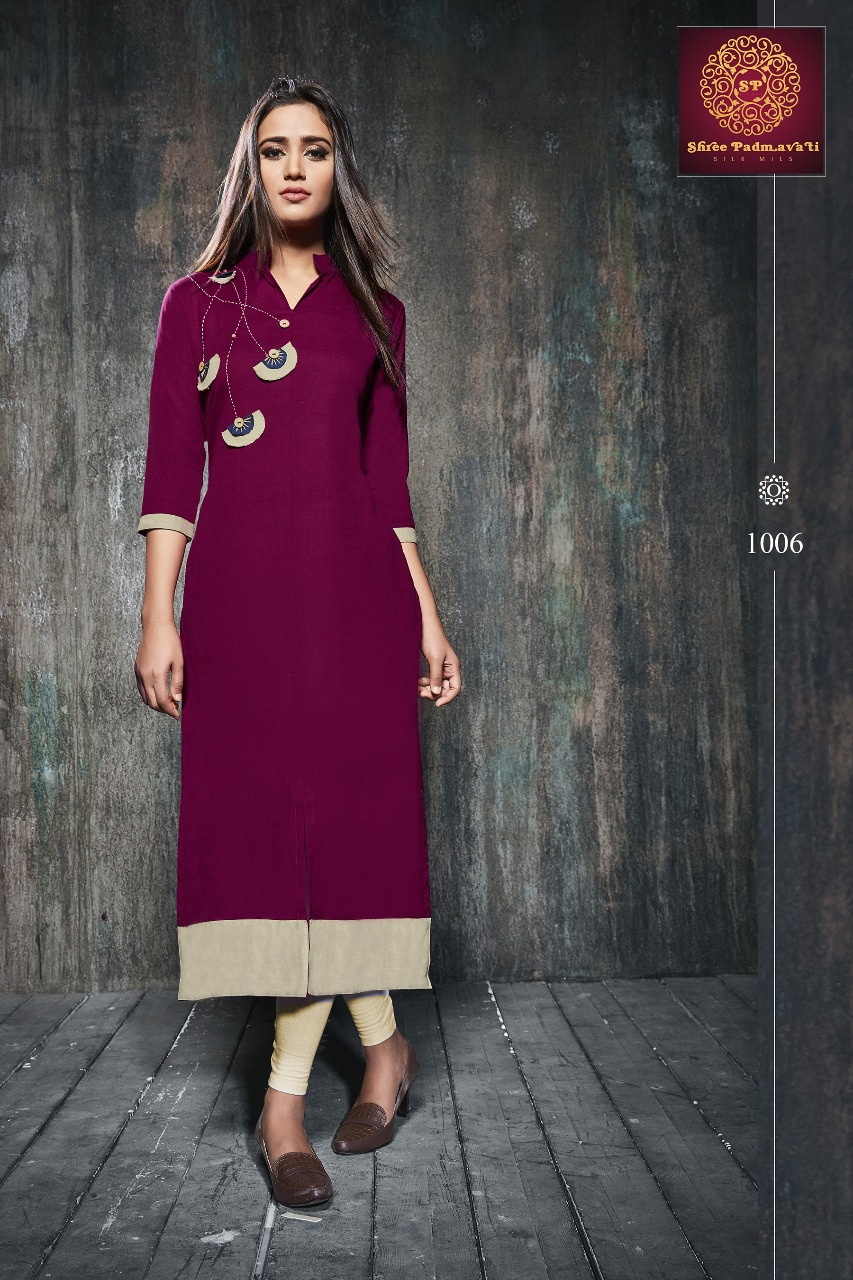 Shree padmavati silk mills presents raazi casual ready to wear kurtos concept