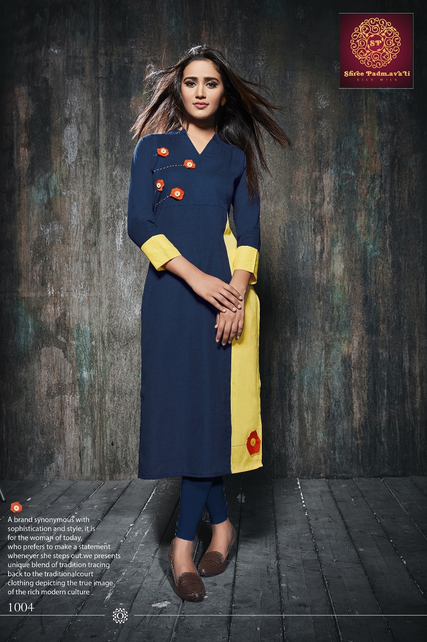 Shree padmavati silk mills presents raazi casual ready to wear kurtos concept