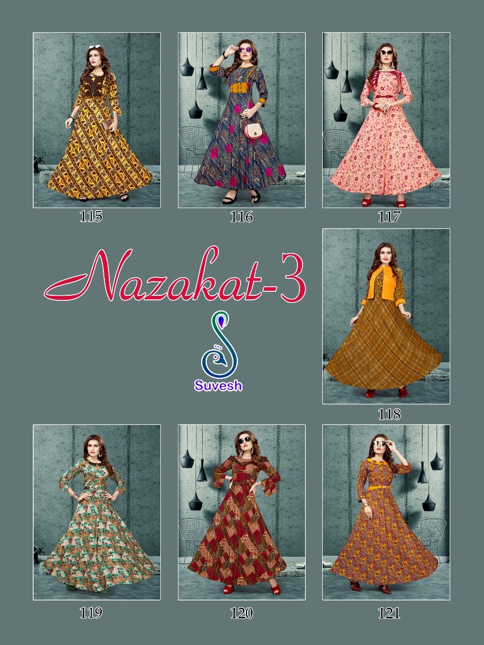 Suvesh presenting nazakat 3 beautiful gown collection