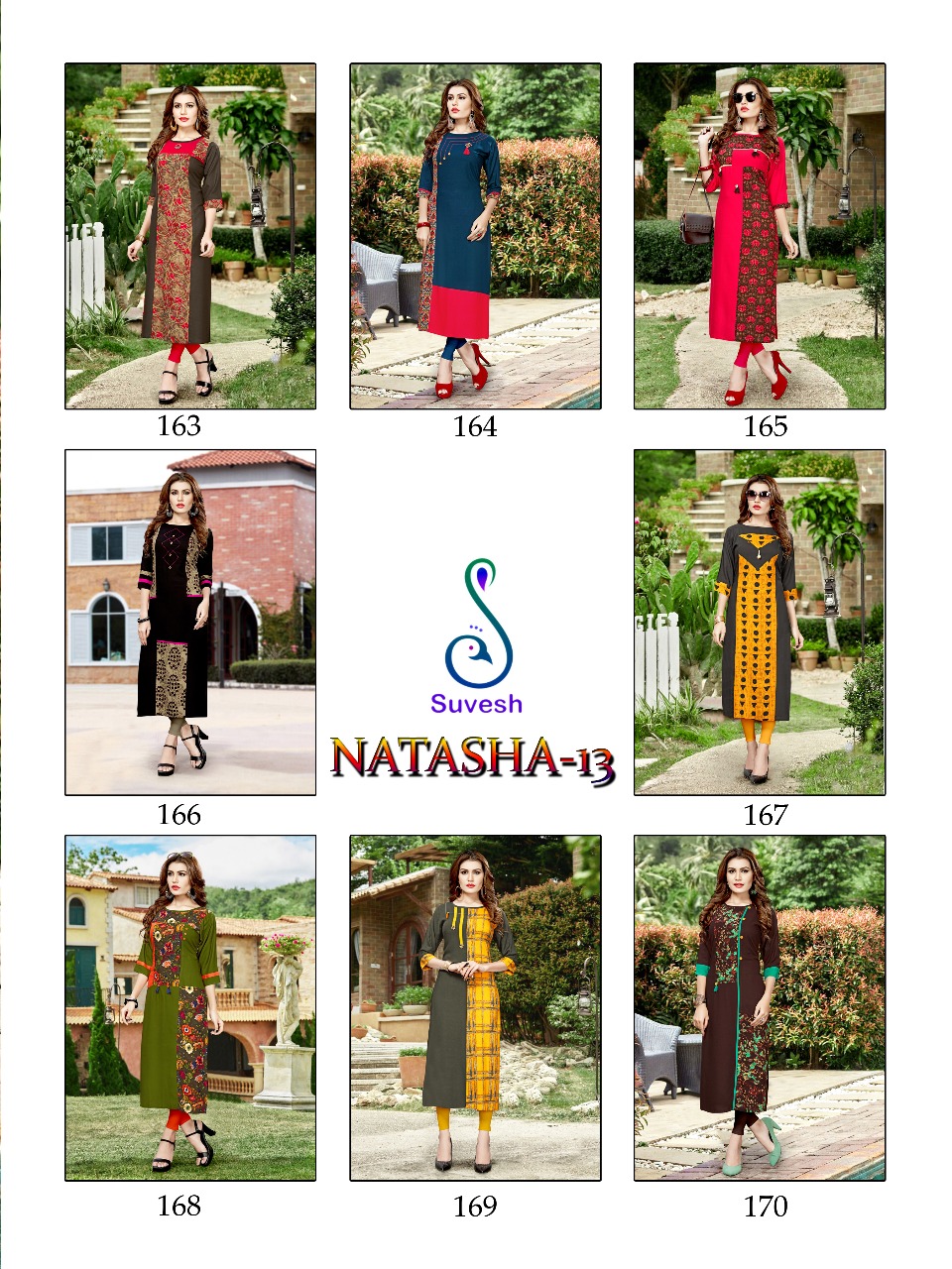Suvesh presents natasha 13 beautiful casual ready to wear Kurtis concept