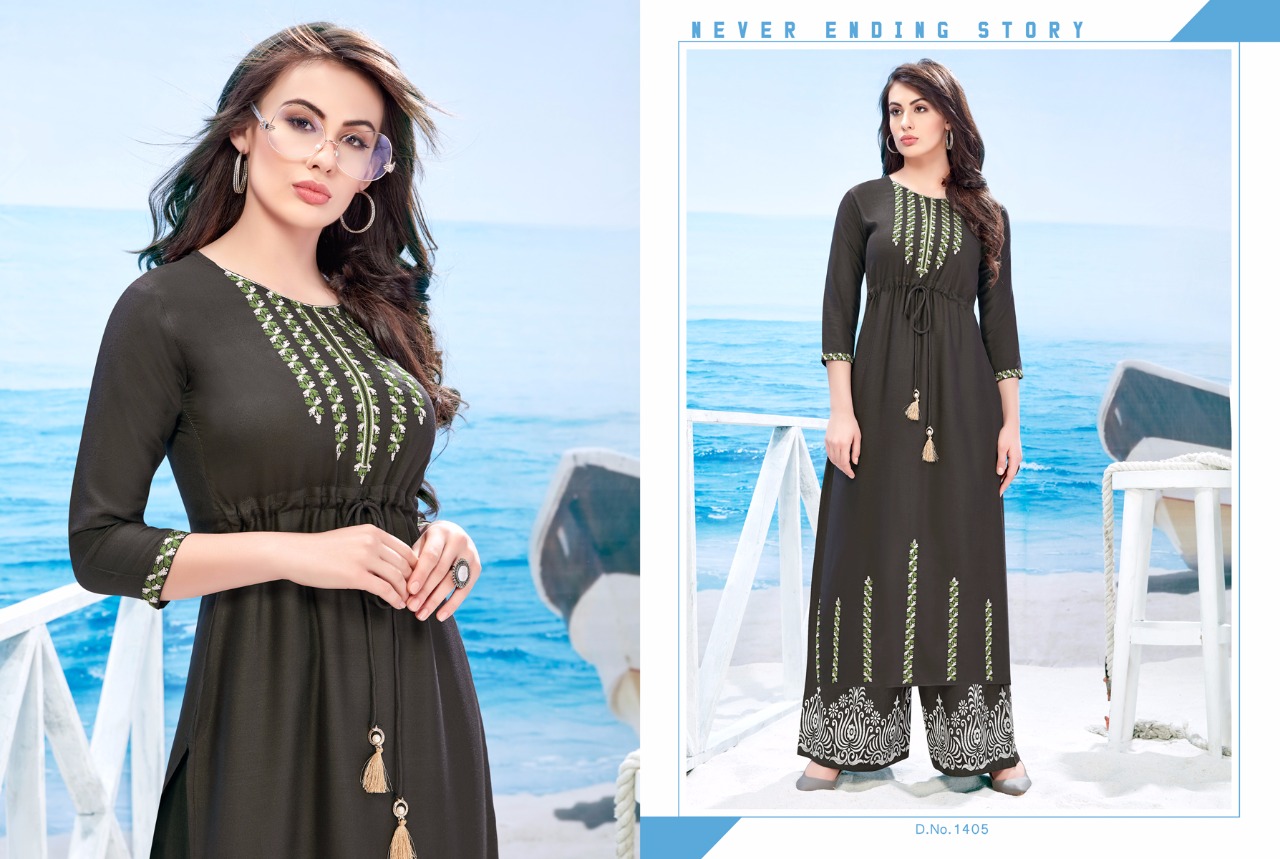 V s Fashion presents tarana trendy look kurti with plazzo concept
