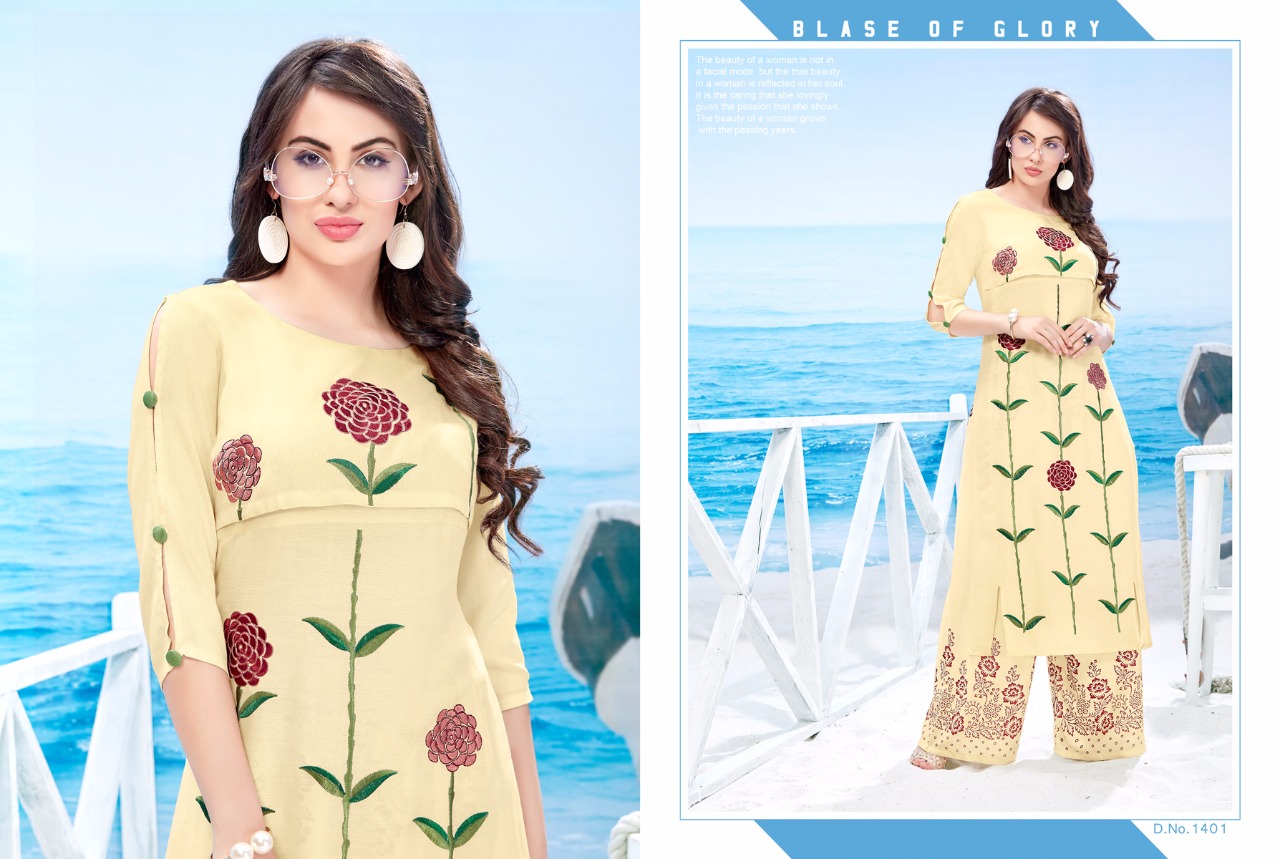 V s Fashion presents tarana trendy look kurti with plazzo concept