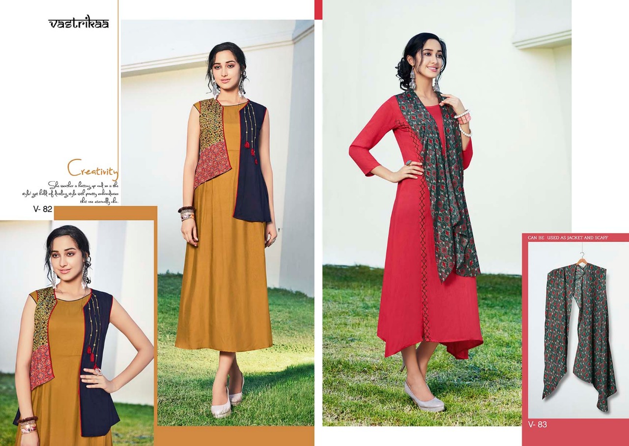 Vastrikaa launch sensation vol 4 beautiful collection of stylish kurtis