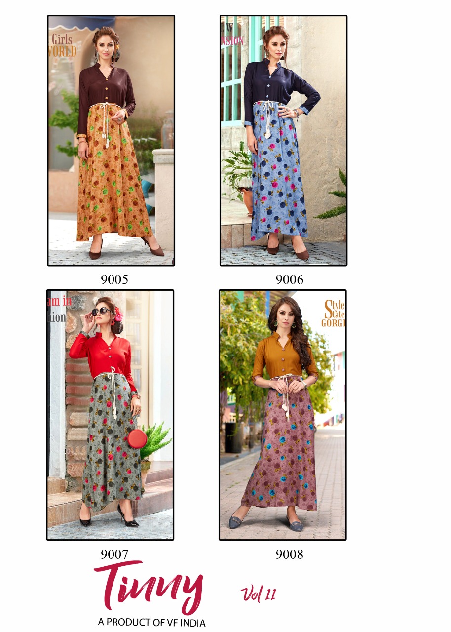 VF iNDIA presenting tinny vol 11 casual ready to wear kurtis concept