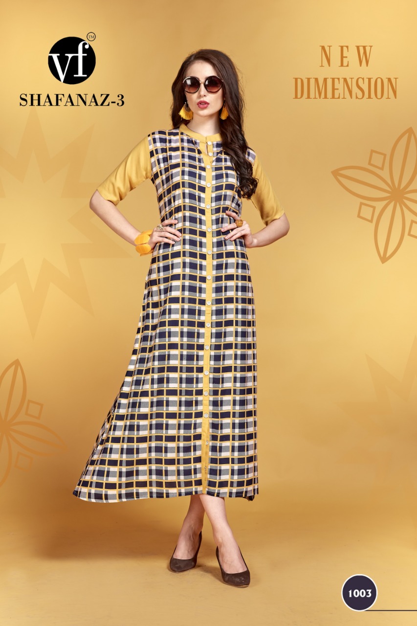 VF iNDIA presents shafanaz 3 casual ready to wear kurtis concept