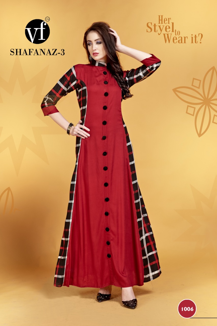 VF iNDIA presents shafanaz 3 casual ready to wear kurtis concept