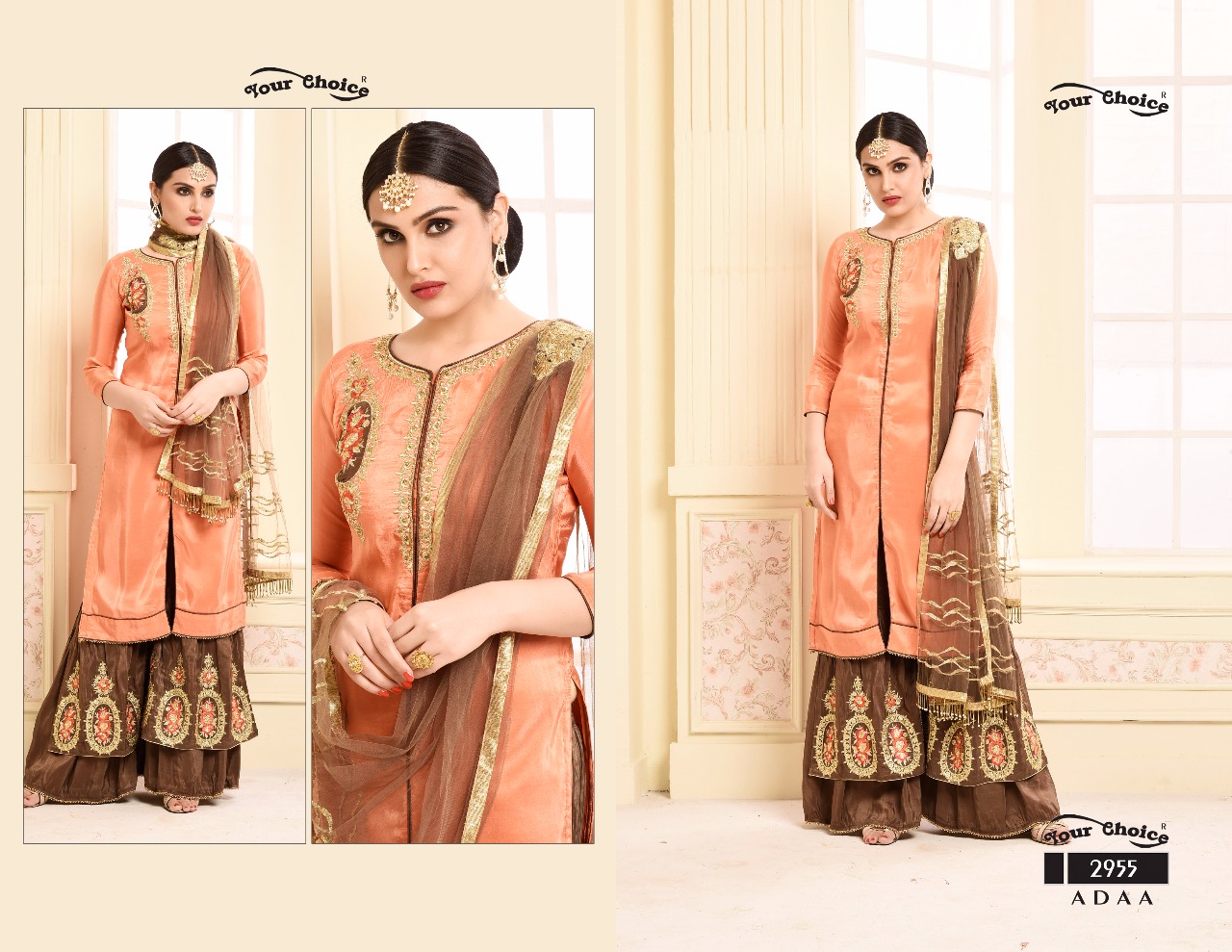 Your choice launch adaa festive season traditional Touch suit with sarara new look salwar kameez collection
