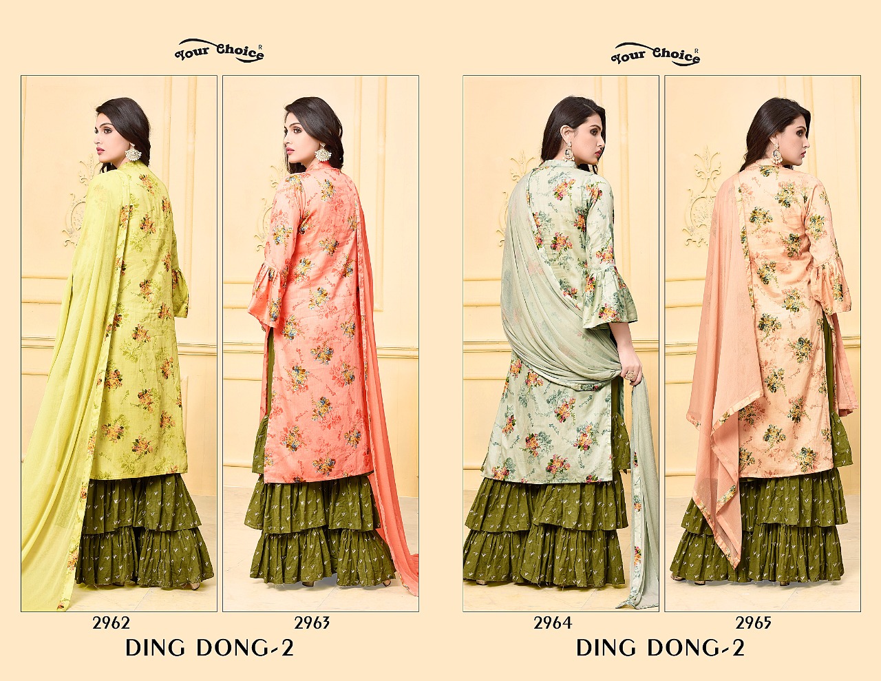 Your choice presenting ding dong 2 stylish new pattern sarara with digital printed salwar kameez concept