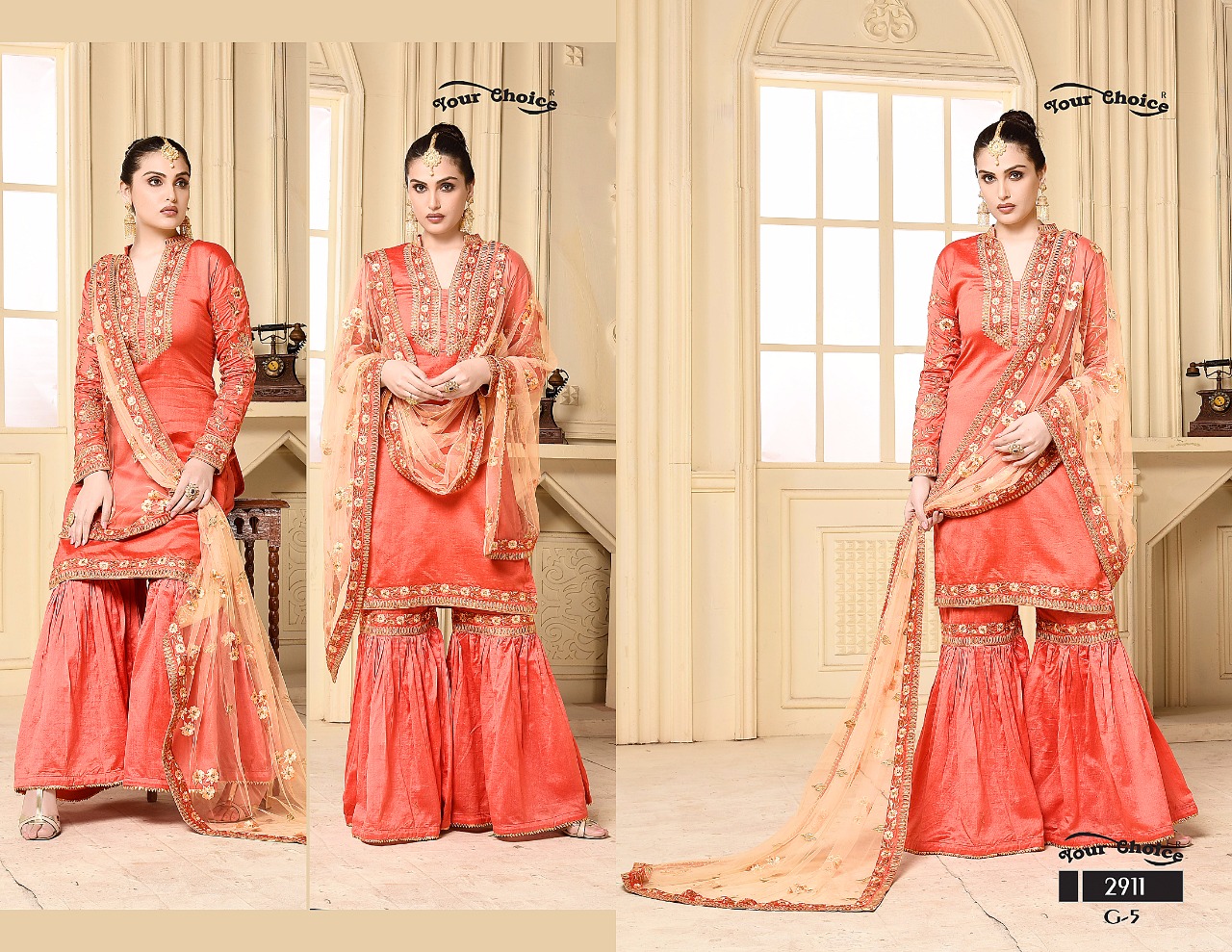 Your choice presents g 5 stylish with Different patterns salwar kameez concept