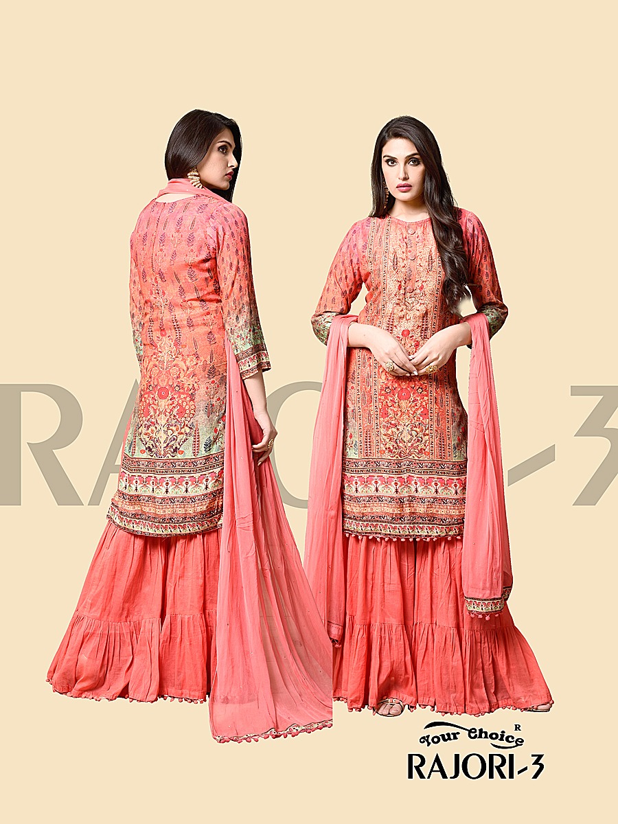 Your choice presents rajori 3 ethnic wear Festive season collection of salwar kameez