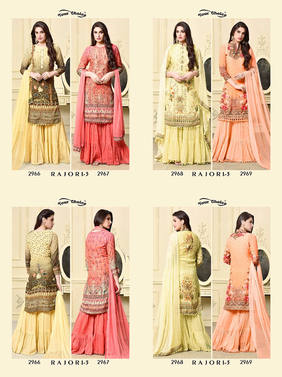 Your choice presents rajori 3 ethnic wear Festive season collection of salwar kameez
