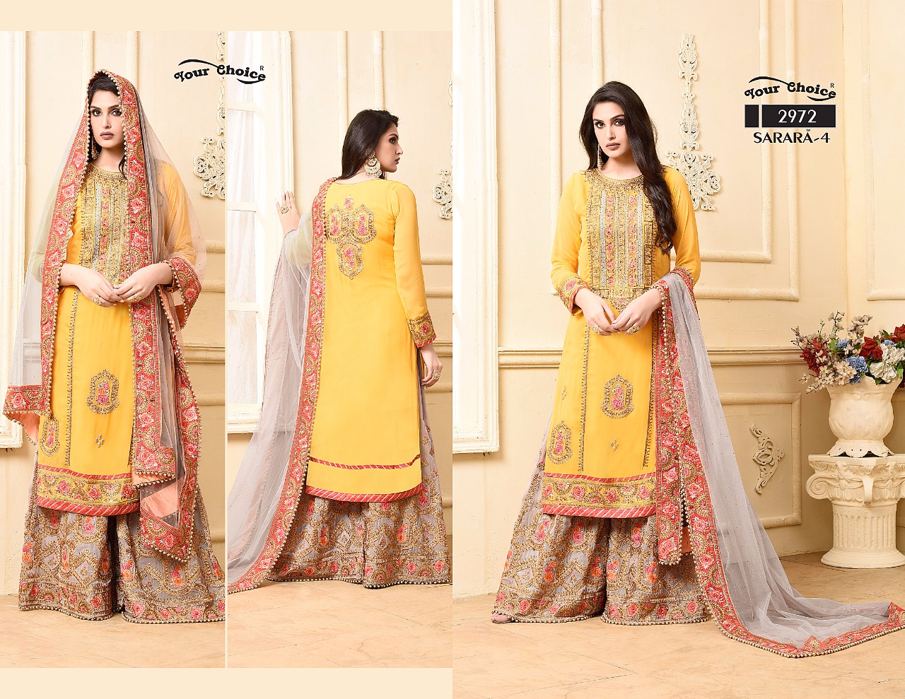Your choice Presents sarara 4 traditional wear heavy collection of salwar kameez
