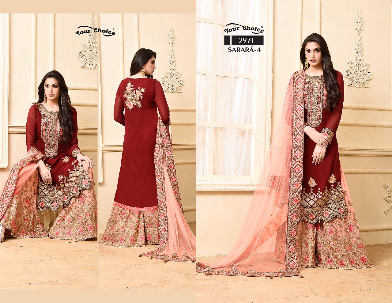 Your choice Presents sarara 4 traditional wear heavy collection of salwar kameez