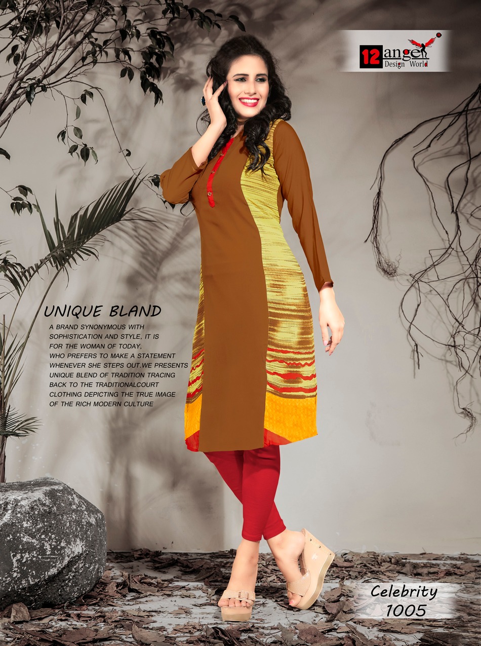 12 Angel design world Celebrity vol 11 casual ready to wear kurtis collection