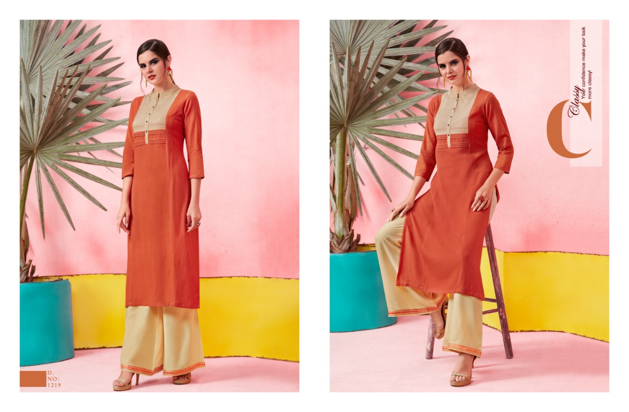 Rangoon launch catwalk beatiful semi casual stylish look kurti with plazzo concept