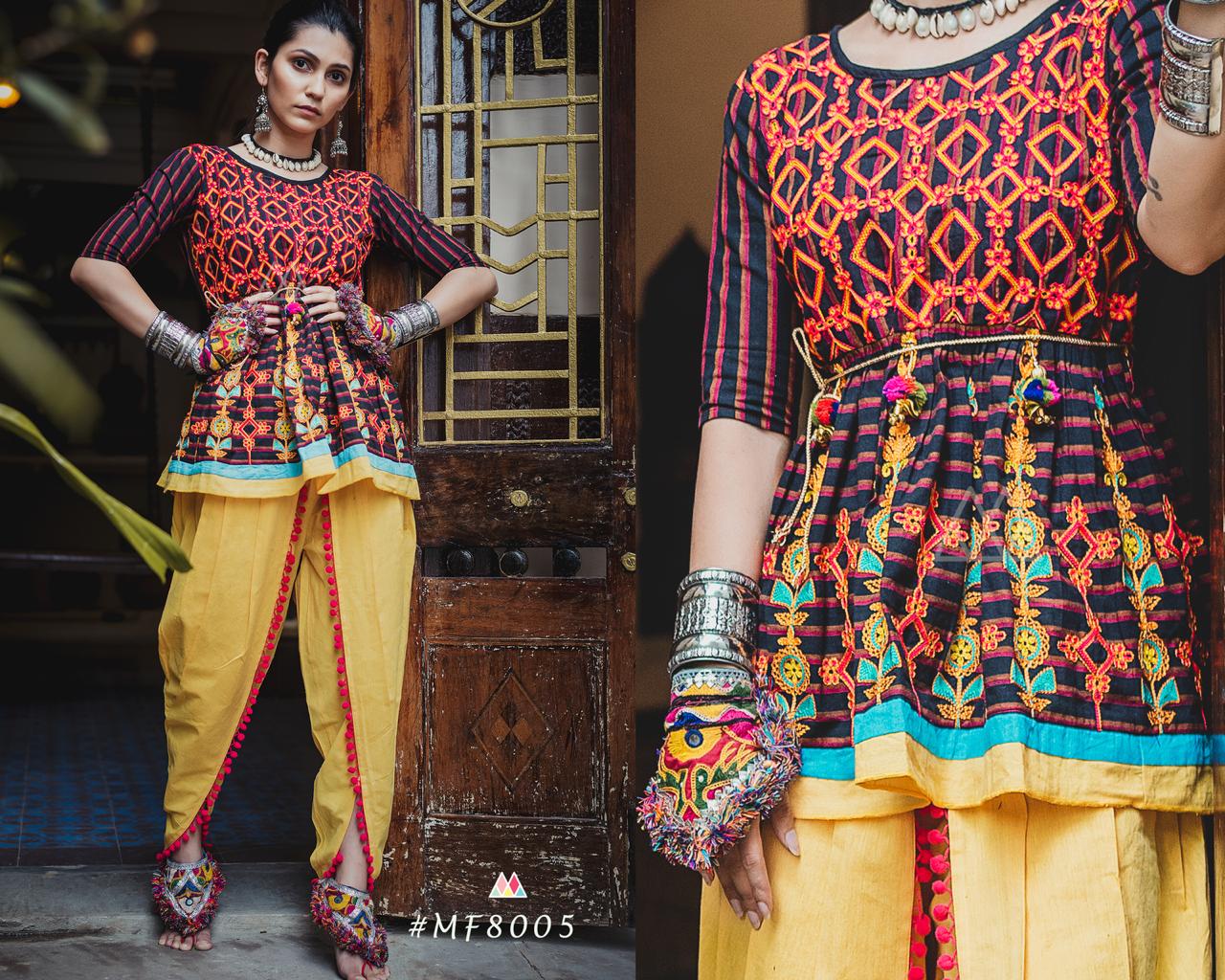 Mesmora launch dholida a female kedia collection amazing navratri trendy western look flairy kedias and tulip pants concept