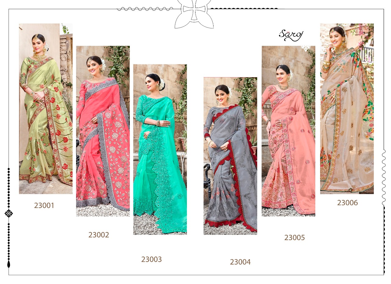 Saroj presents razia traditional festive collection of sarees