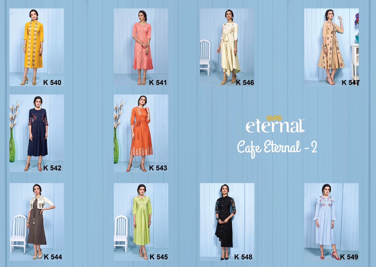 Eternal Presents cafe eternal 2 Semi casual designer concept kurtis