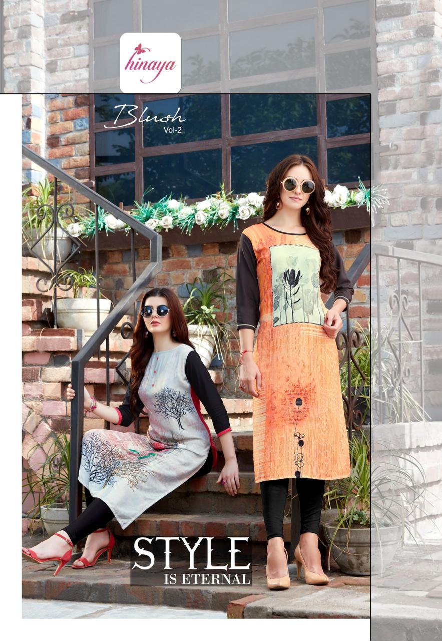 HINAYA presenting blush vol 2 casual daily wear printed kurtis concept