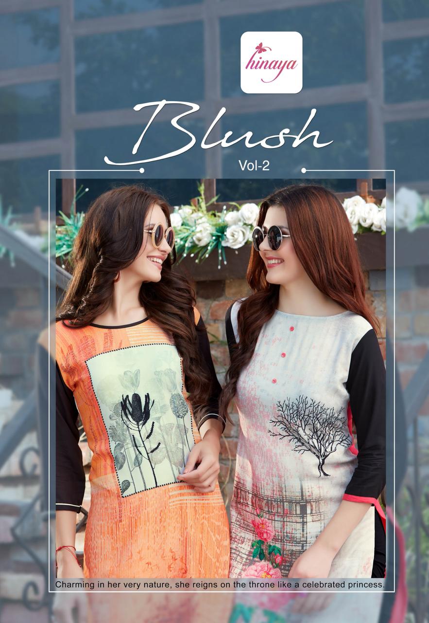 HINAYA presenting blush vol 2 casual daily wear printed kurtis concept