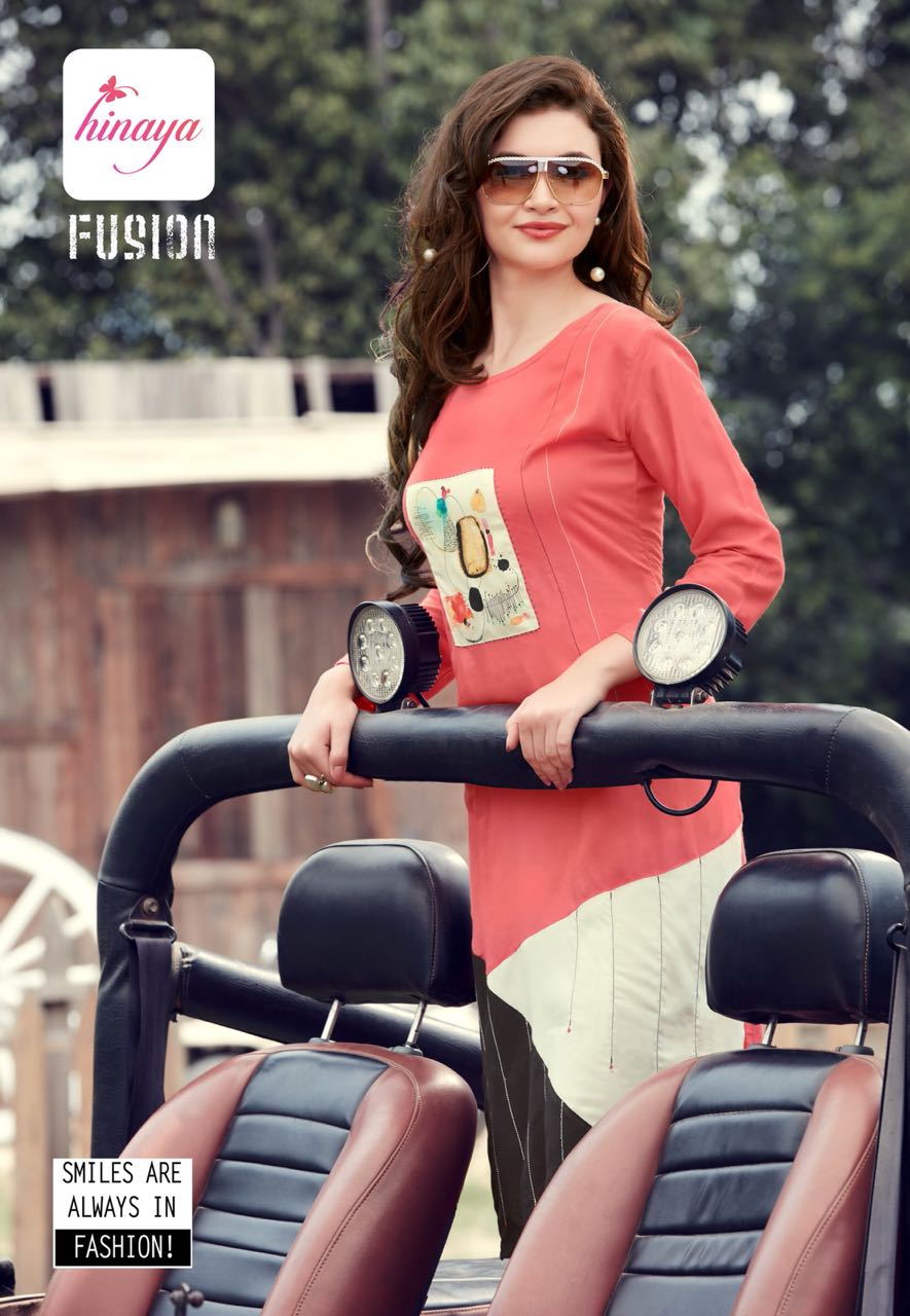 HINAYA presents fusion exclusive printed casual kurtis concept