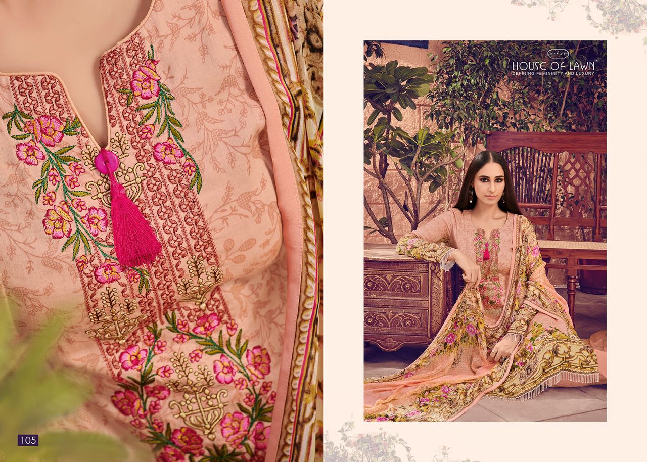 House of lawn presenting muslin printed casual daily wear collection of salwar kameez