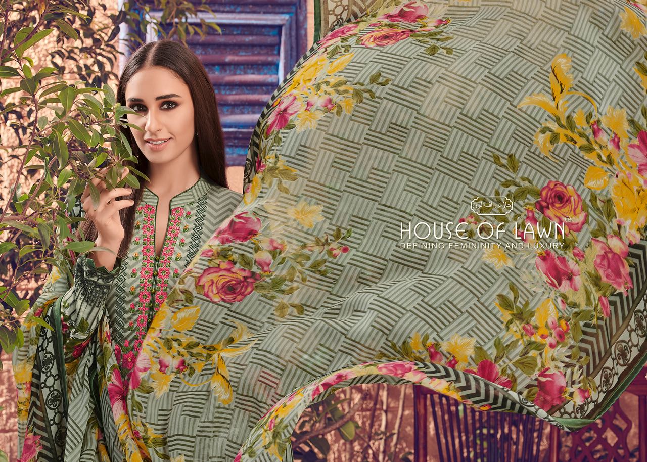 House of lawn presenting muslin printed casual daily wear collection of salwar kameez