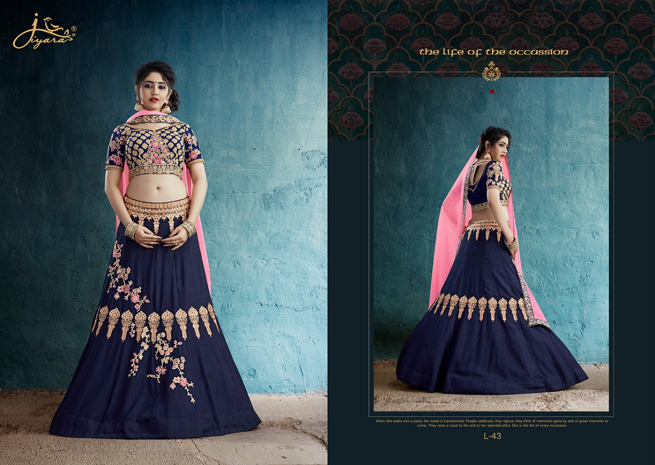 Jiyara fashion presenting jiyara L41 lehenga series exclusive designer garlish look collection of lehengha