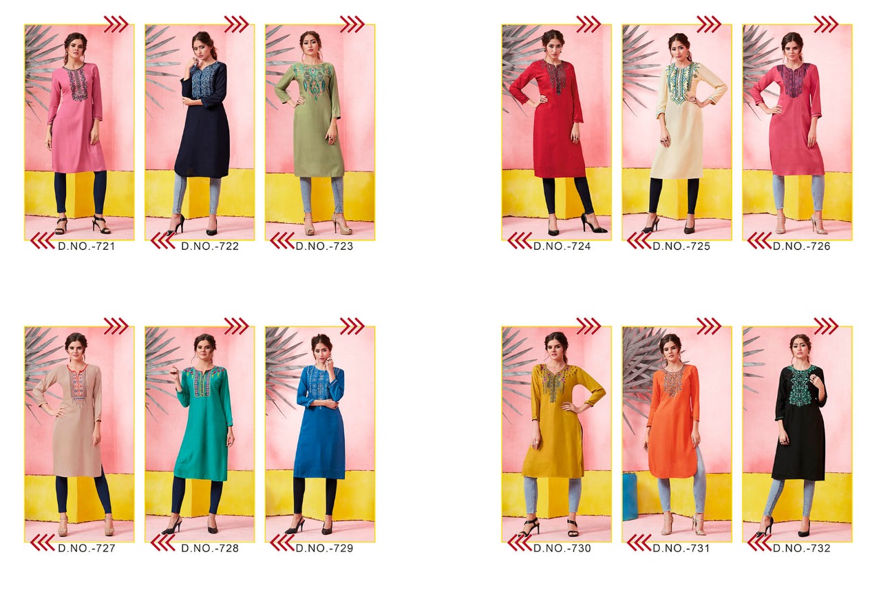 Kajree fashion launch lily vol 11 casual daily wear Kurtis collection