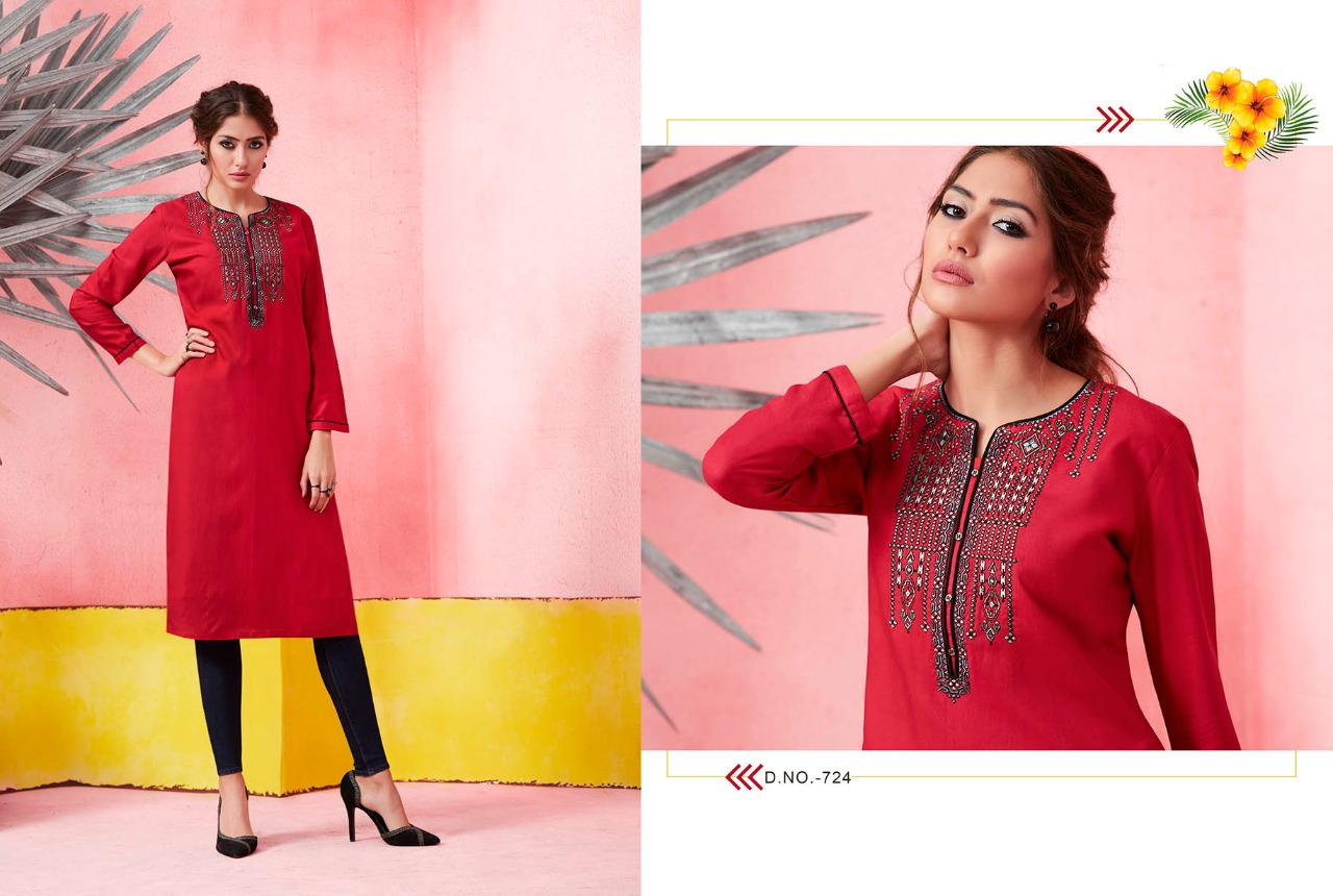 Kajree fashion launch lily vol 11 casual daily wear Kurtis collection