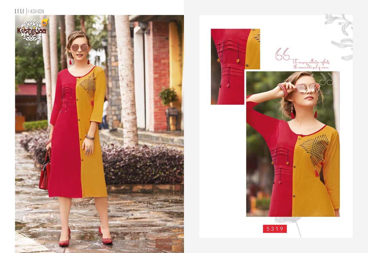 Krishriyaa fashion luxe vol 5 beautiful casual collection of kurtis