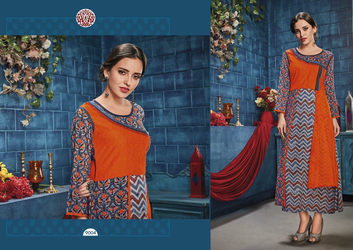 Krishriyaa fashion presents aura vol 7 semi casual fancy concept of kurtis