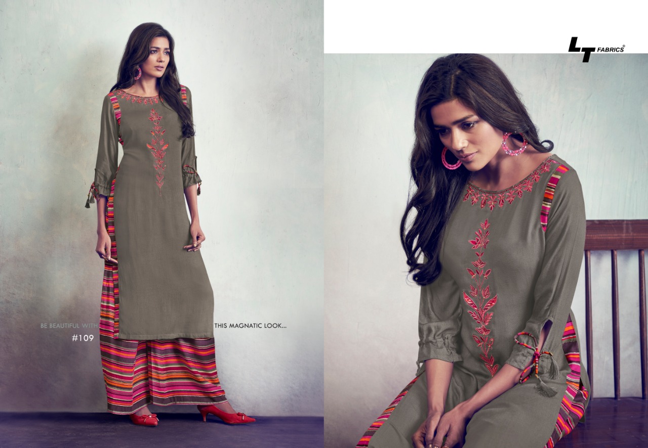 LT fabrics launch glory Exclusive fancy wear kurti with plazzo concept