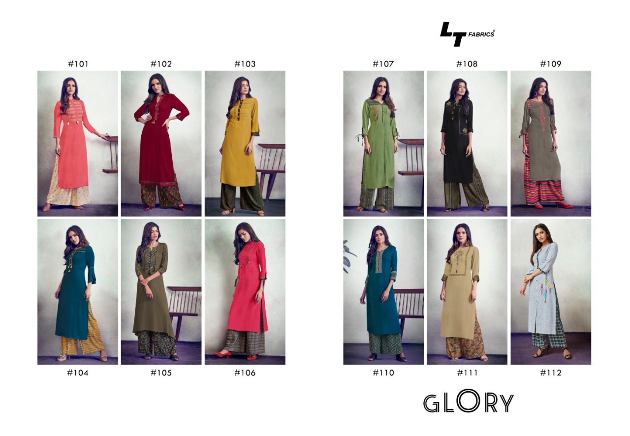 LT fabrics launch glory Exclusive fancy wear kurti with plazzo concept