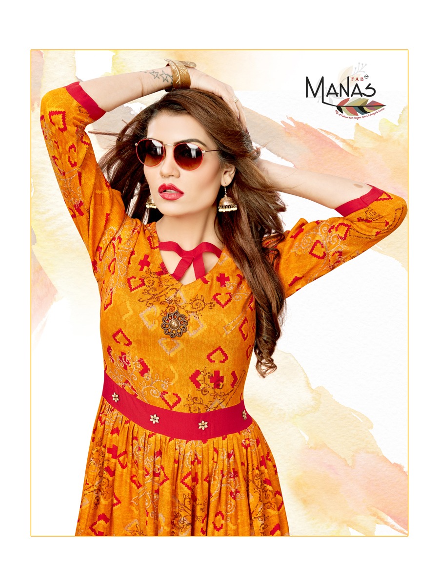Manas presents bhakti vol 3 beautiful semi casual wear kurtis collection