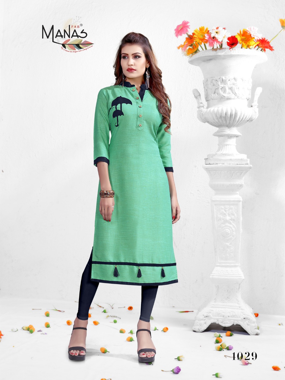 Manas priyal vol 4 Beautiful casual daily wear kurtis concept