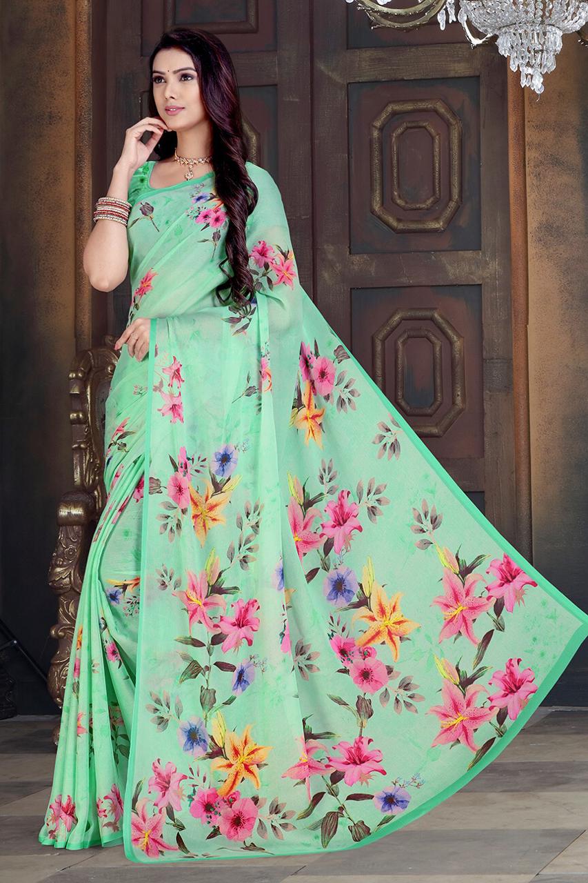 Maniyar sarees launch phulkari casual Stylish digital printed sarees collection