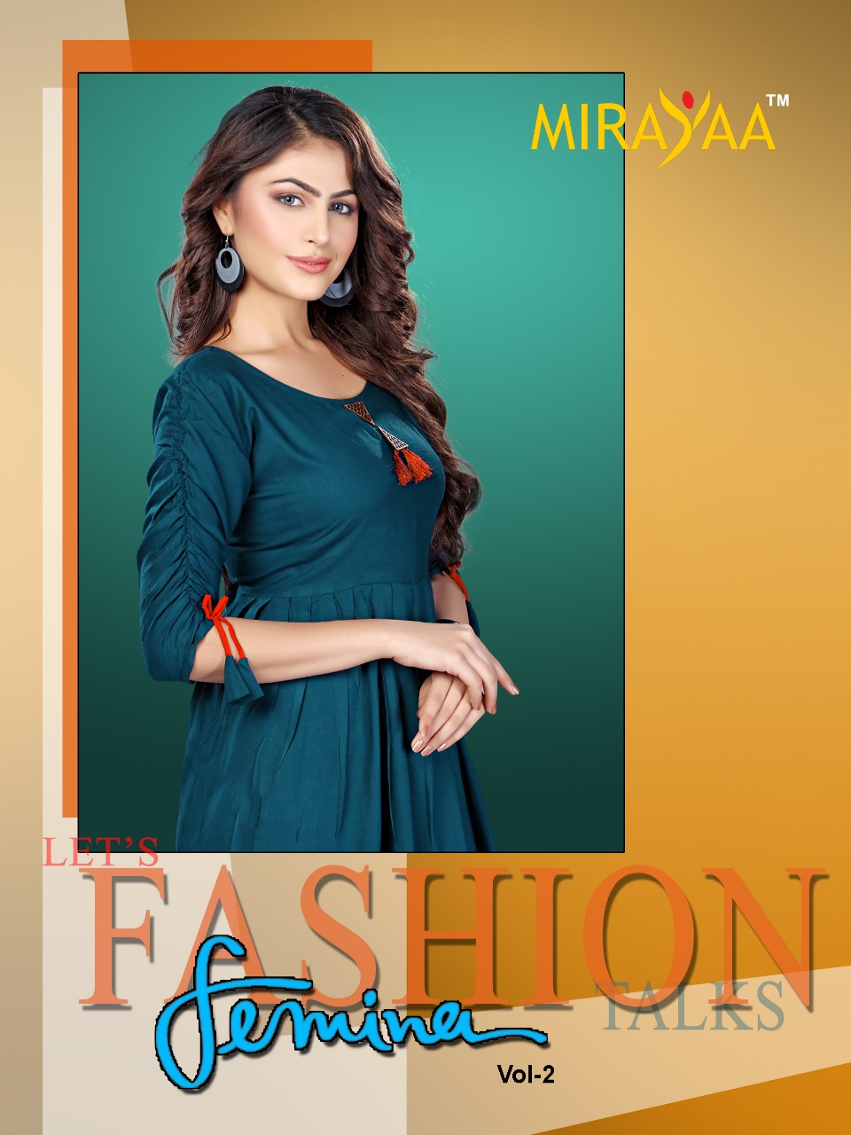 Mirayaa Femina vol 2 semi casual top style kurti with patiyala collection