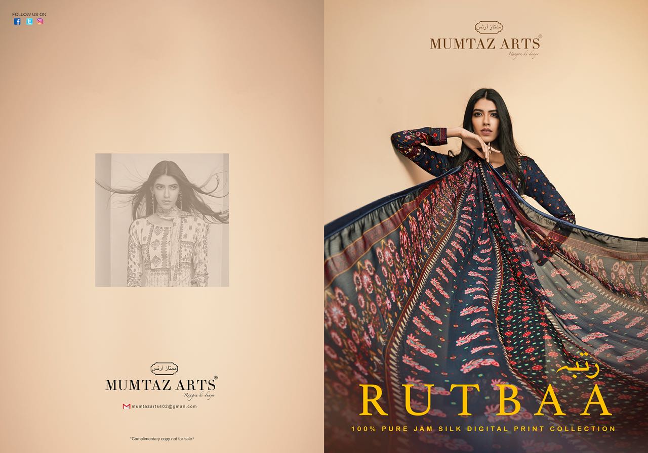 Mumtaz arts launch rUTBAA Exclusive fancy digital printed collection of salwar kameez